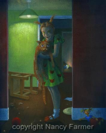 Bad Bad Pussy: painting and artwork by Nancy Farmer