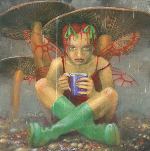 Bank Holiday Fairy: painting and artwork by Nancy Farmer