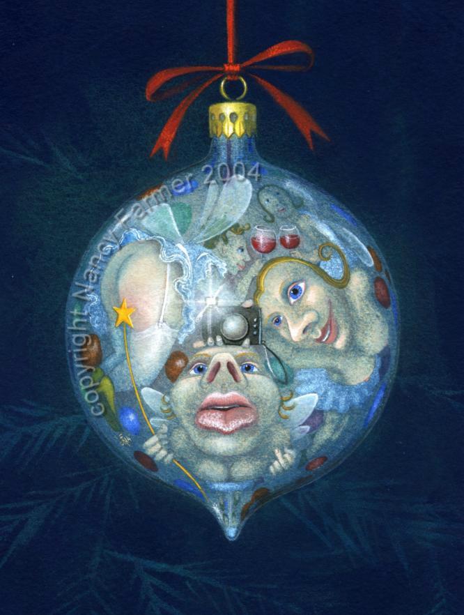 Bauble: painting and artwork by Nancy Farmer