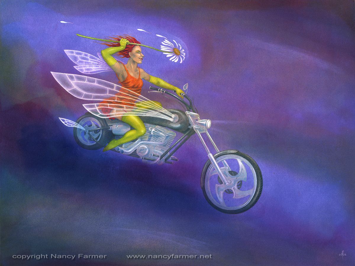 'Daisy Chopper' - painting by Nancy Farmer