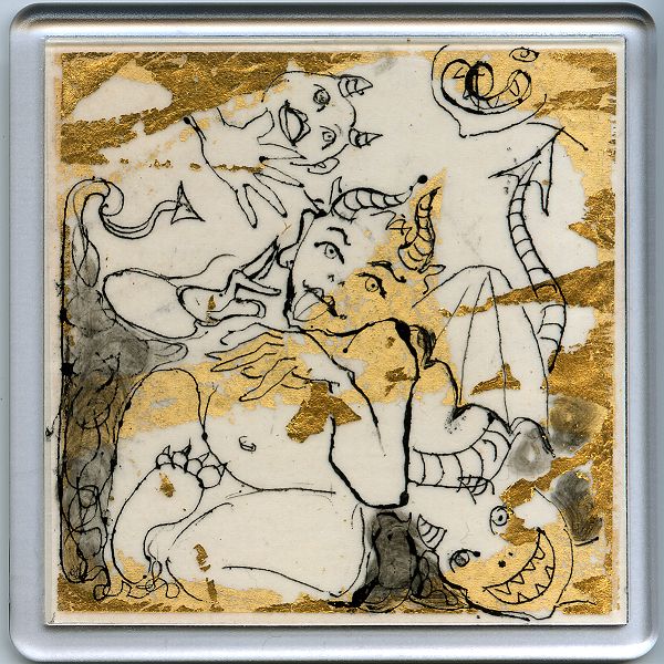 Demons in a Coaster 1 - art under your coffee