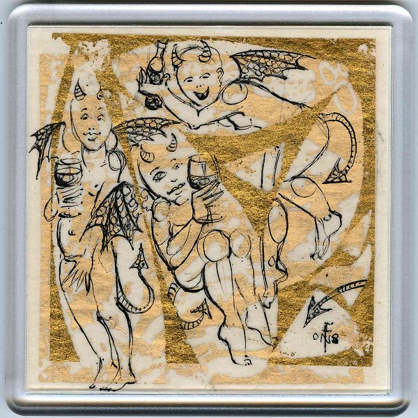 Demons in a Coaster 15 - art under your coffee