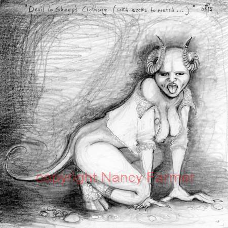 Devil in Sheep's Clothing - painting and artwork by Nancy Farmer