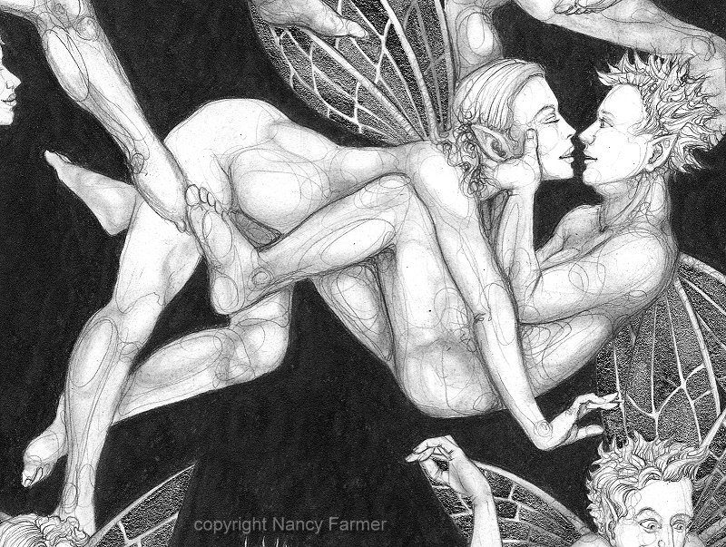 Frolicking Fairies - close-up detail