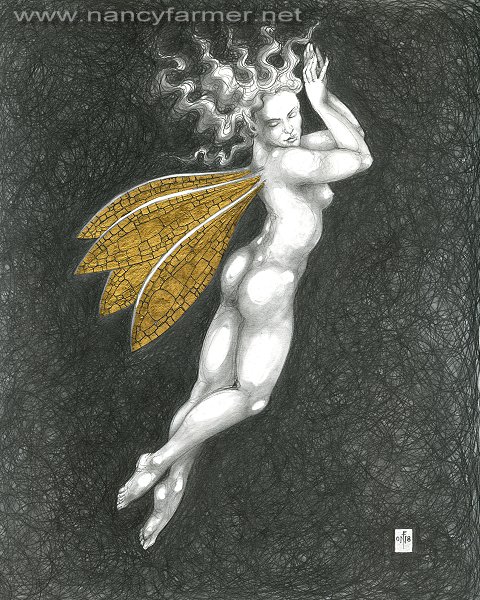 Gold Fairy 53
 - drawing by nancy Farmer