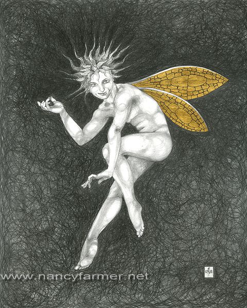 Gold Fairy 55
 - drawing by nancy Farmer