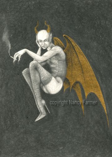 Gold Fairy 13 - drawing by nancy Farmer