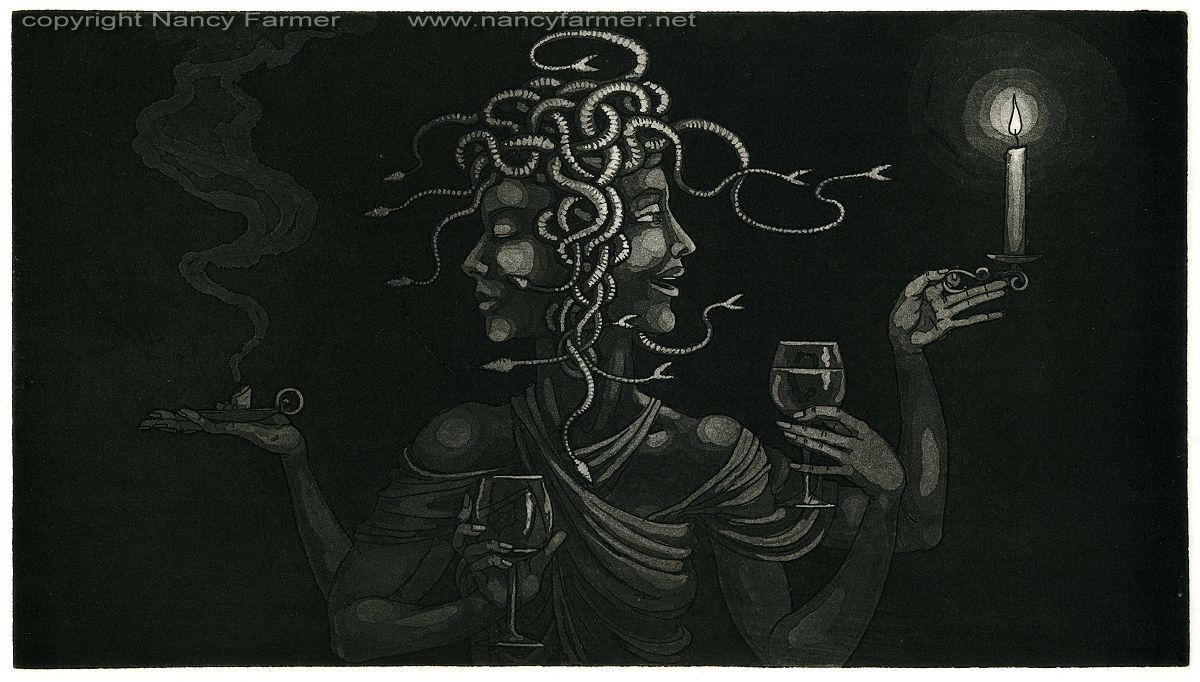 'Janus Medusa' - Etching