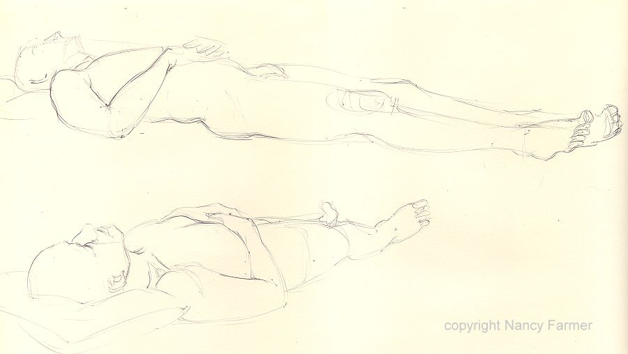 Life Drawing Sketch 2008-1 (reverse) by Nancy Farmer
