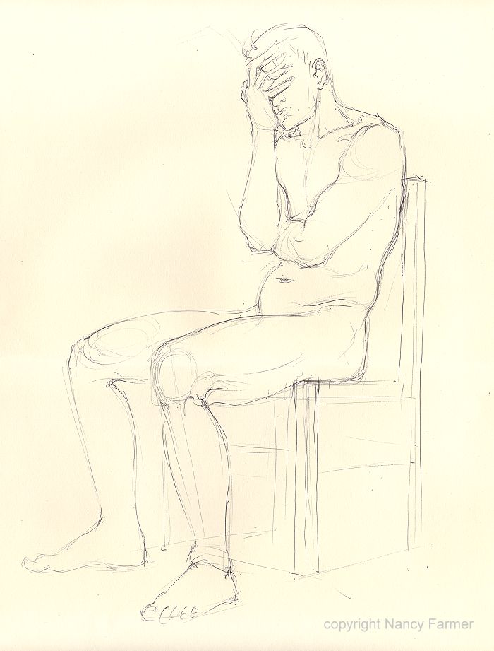 Life Drawing Sketch 2008-2 by Nancy Farmer