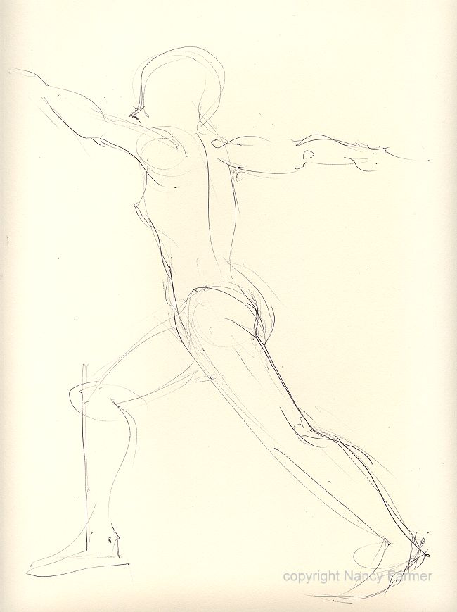 Life Drawing Sketch 2008-3 by Nancy Farmer
