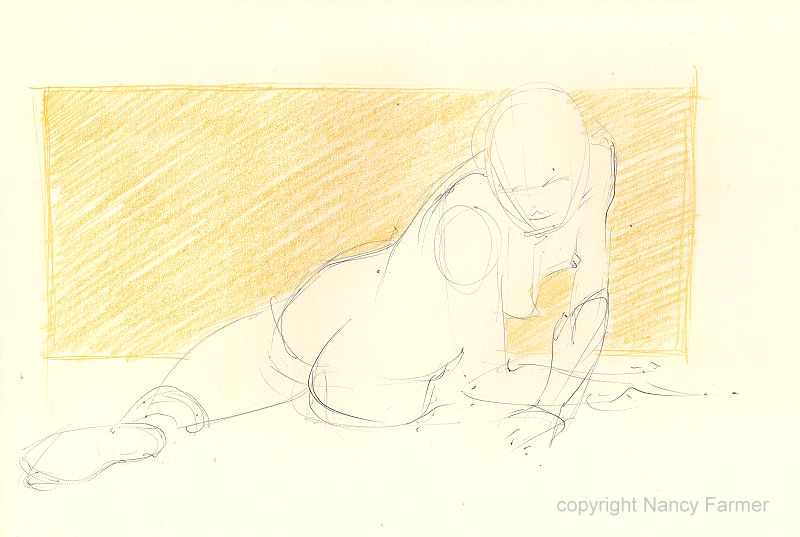 Life Drawing Sketch 2008-4 by Nancy Farmer