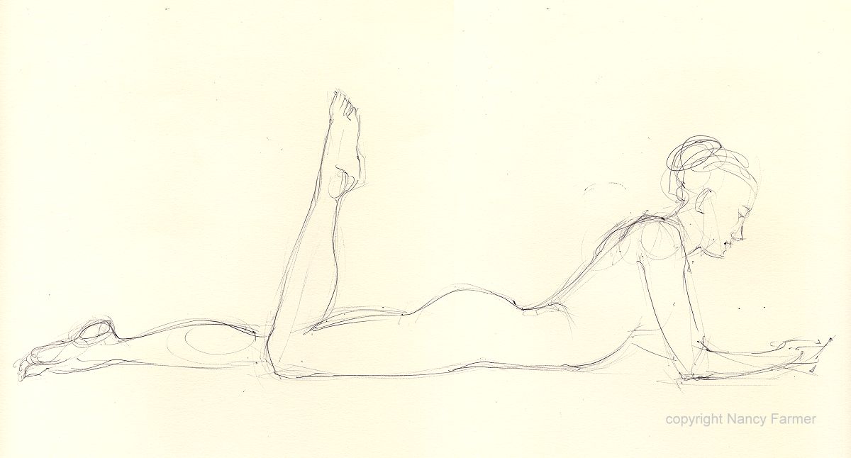 Life Drawing Sketch 2008-6 by Nancy Farmer