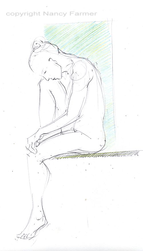 Life Drawing Sketch 2009-2 by Nancy Farmer