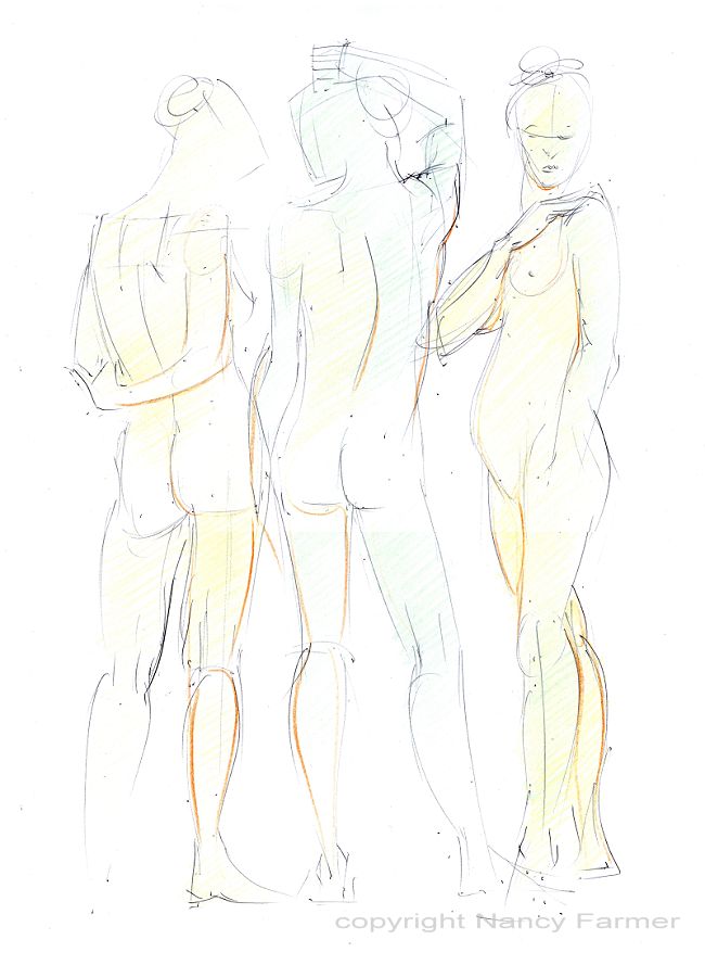 Life Drawing Sketch 2009-7 by Nancy Farmer
