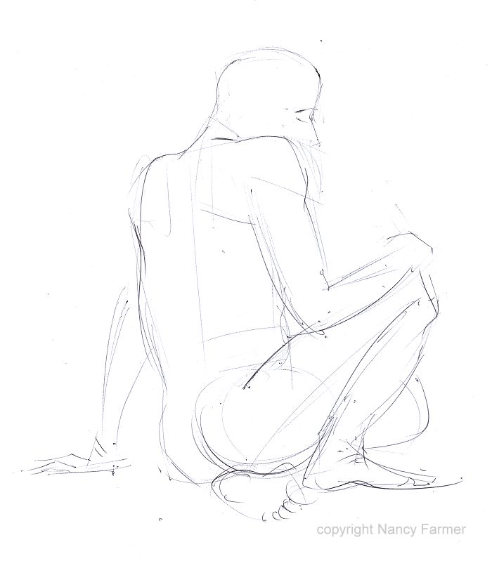 Life Drawing Sketch 2009-25 by Nancy Farmer