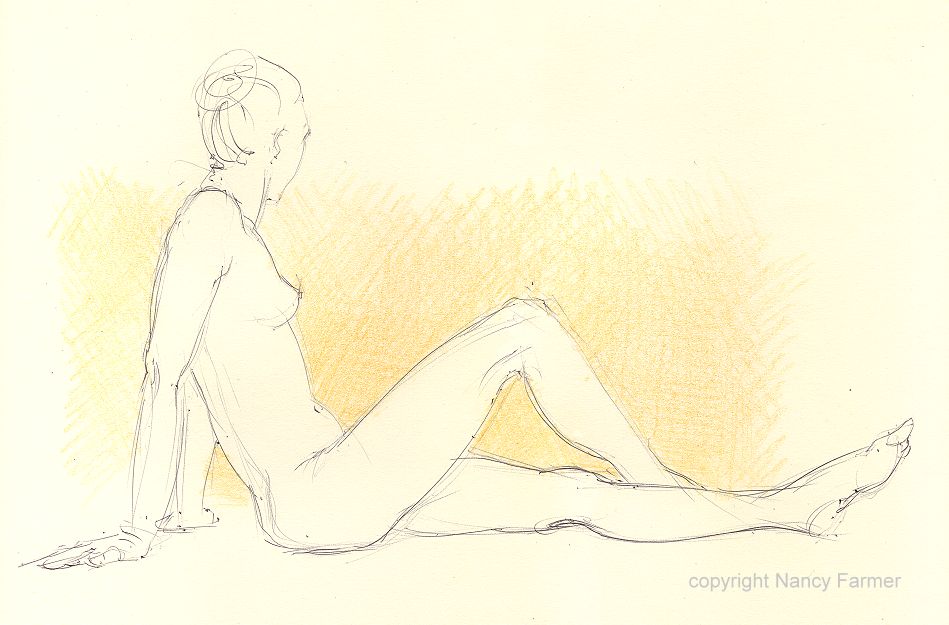 Life Drawing Sketch 2009-38 by Nancy Farmer