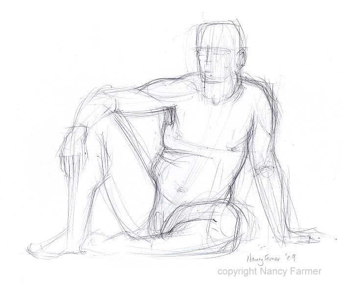 Life Drawing Sketch 2009-45 by Nancy Farmer