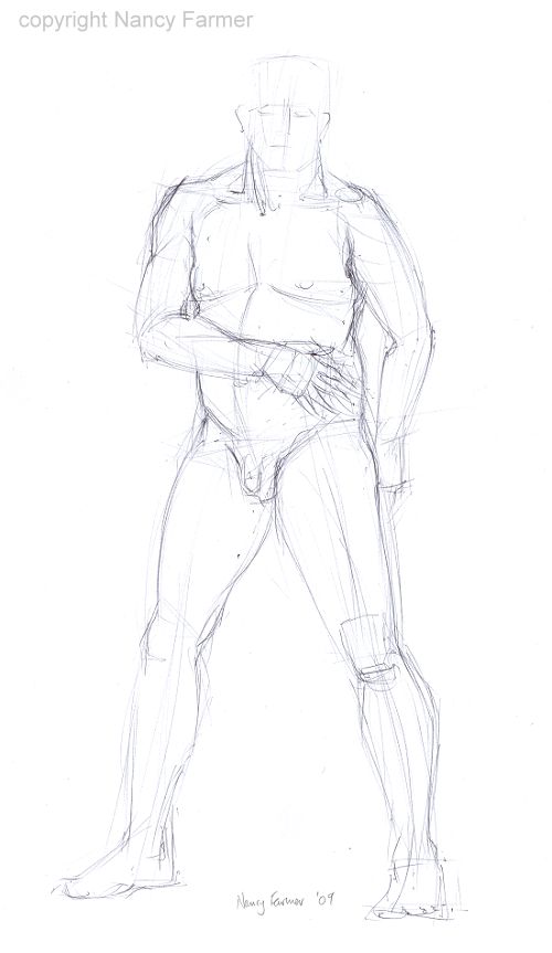 Life Drawing Sketch 2009-46 by Nancy Farmer