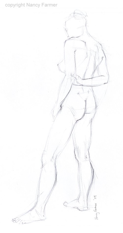 Life Drawing Sketch 2009-48 by Nancy Farmer