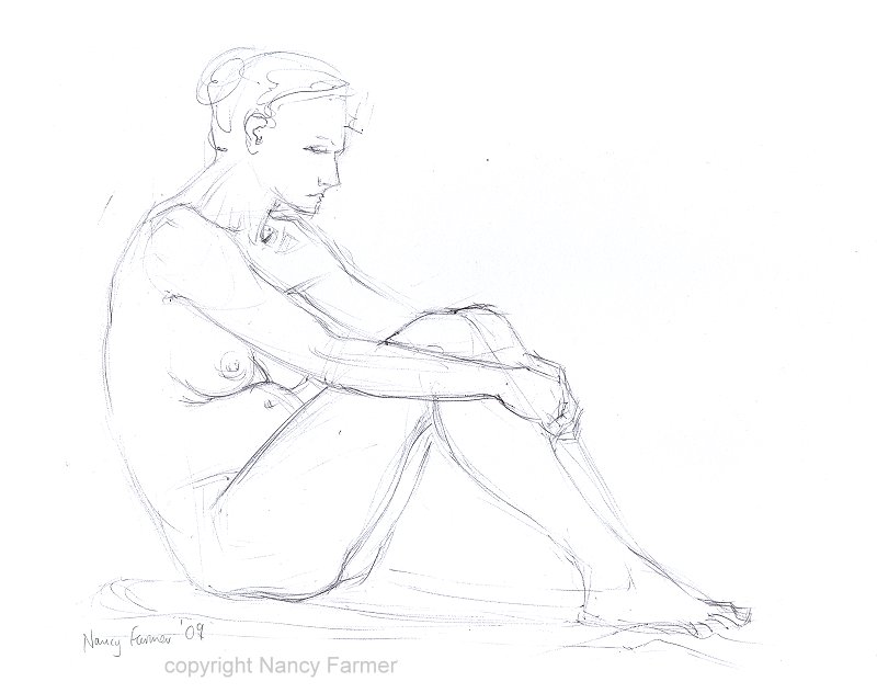 Life Drawing Sketch 2009-50 by Nancy Farmer