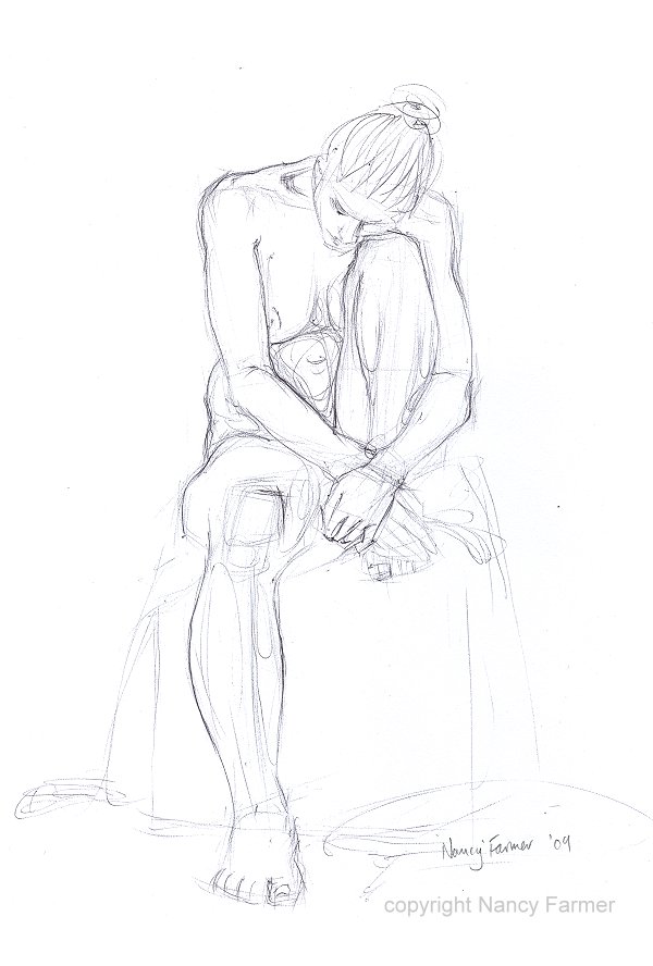 Life Drawing Sketch 2009-54 by Nancy Farmer