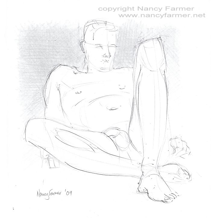 Life Drawing Sketch 2009-59 by Nancy Farmer