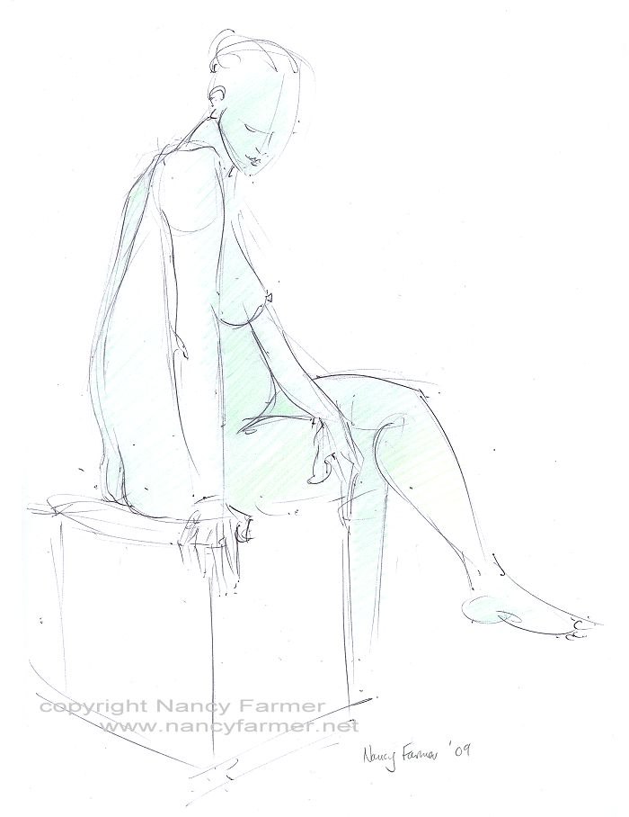 Life Drawing Sketch 2009-61 by Nancy Farmer