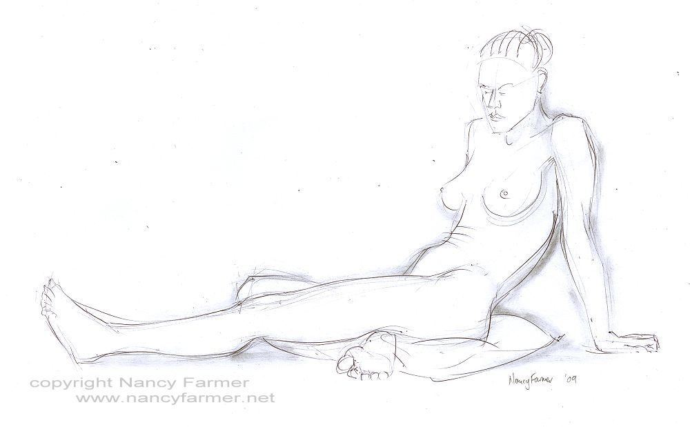 Life Drawing Sketch 2009-64 by Nancy Farmer