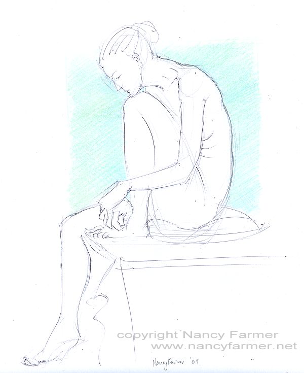 Life Drawing Sketch 2009-66 by Nancy Farmer