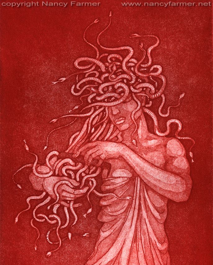 Medusa's Comb - etching print