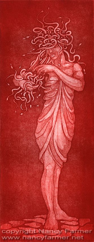 Medusa's Comb - etching print