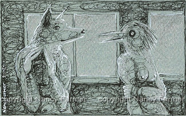 Permanent Sketch 26: Flirty Animals - close-up of drawing