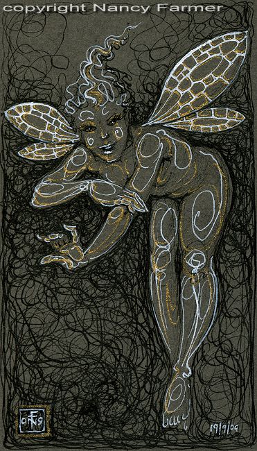 Permanent Sketch 55: Twilight Fairy - drawing by nancy Farmer