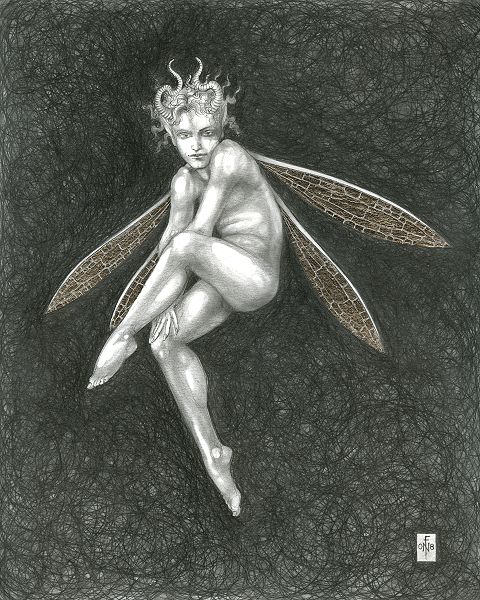 Platinum Fairy 1
- drawing by nancy Farmer