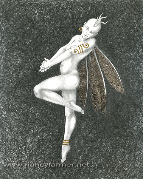 Platinum Fairy 3
 - drawing by nancy Farmer