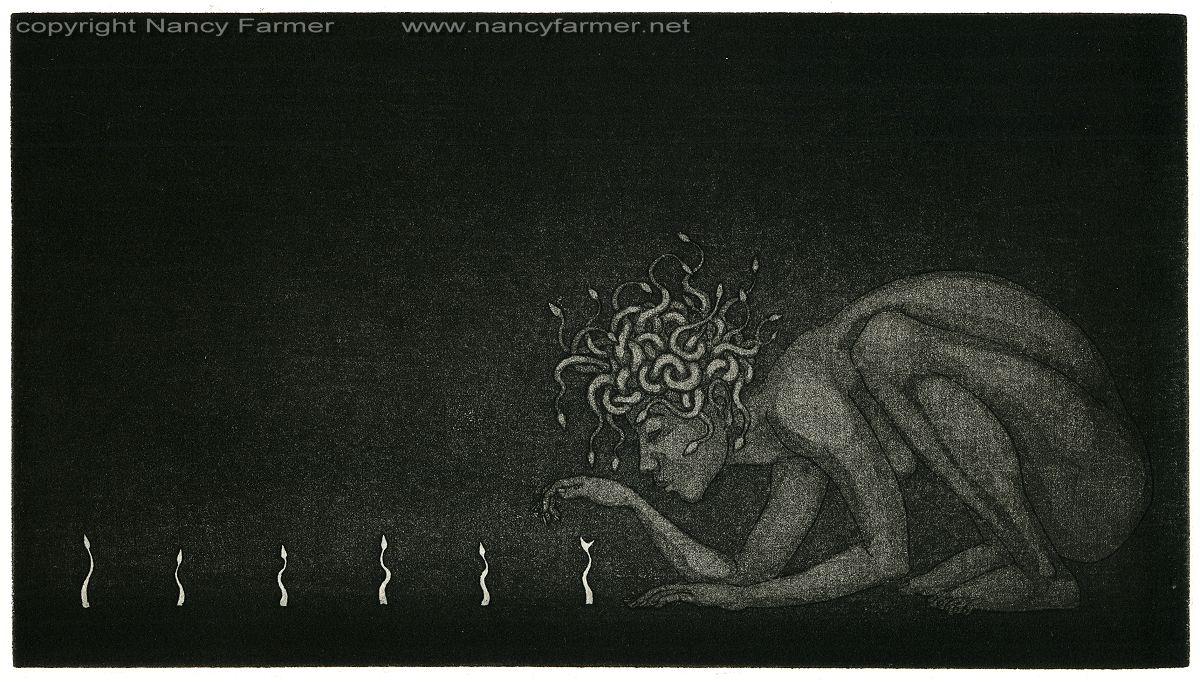 'Spring Snakelings' - Etching