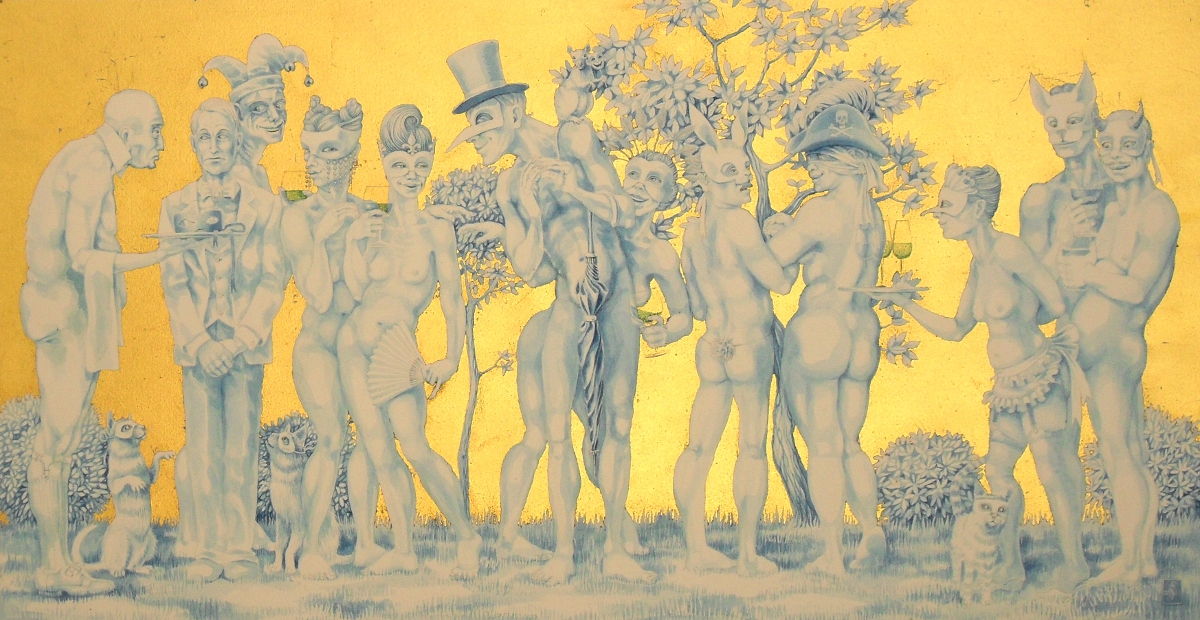 'The Naked Masquerade' - photograph of the painting