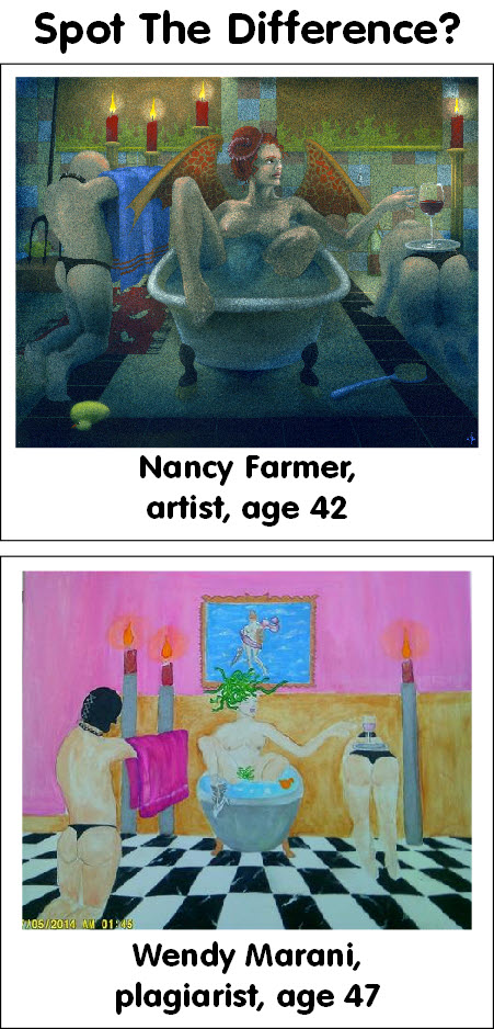 Painting by Nancy Farmer, plagiarism by Wendy Marani 3